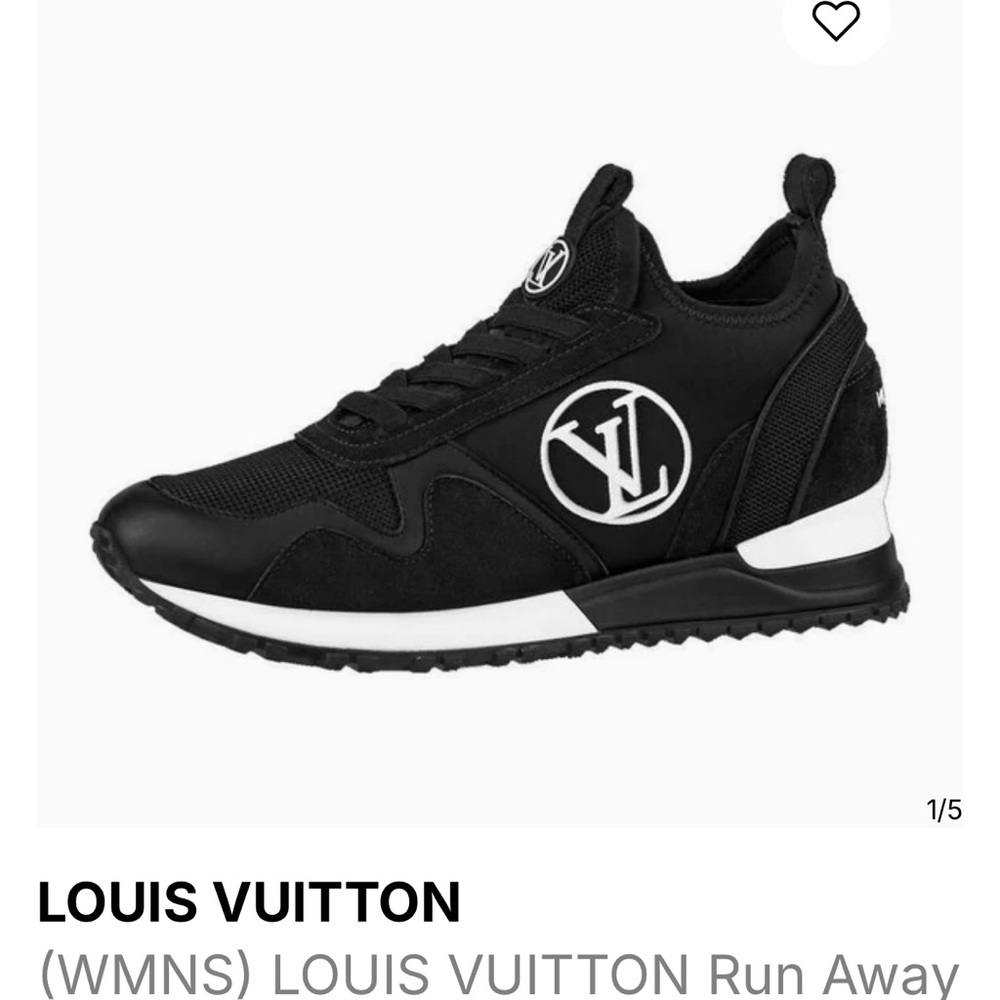 Louis Vuitton Black and White Run Away Sneakers - Picture 4 of 11
